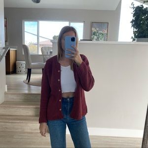 Vintage Soft Red Cardigan